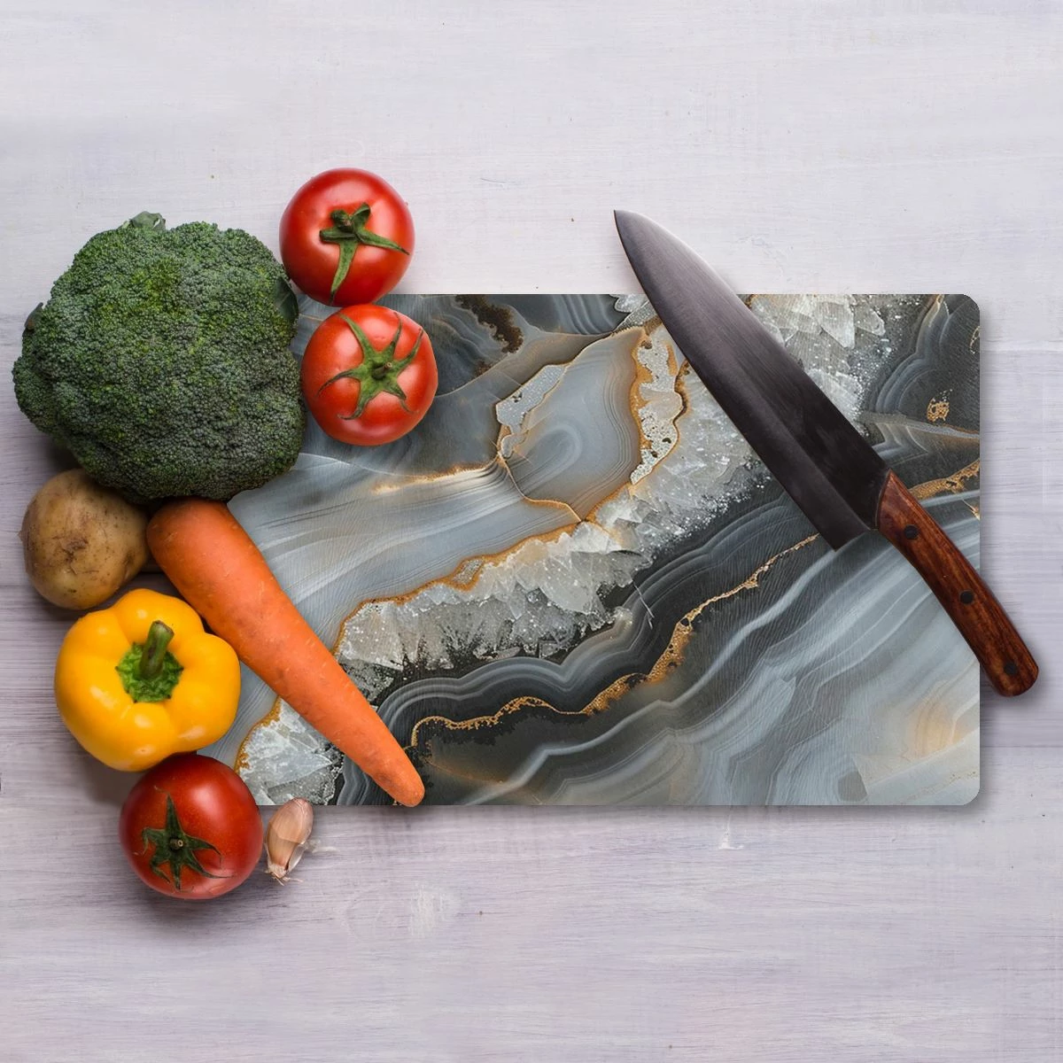 Dërrasë prerëse xhami, shumëngjyrëshe, Hermia Ckt2 - 2030, 20x30cm