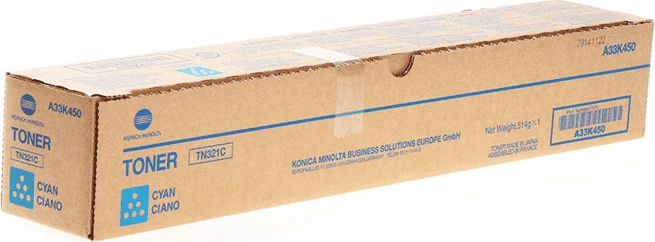 Toner, Konica Minolta, TN321C A33K450, rendiment 25000 faqe, cyan