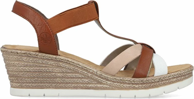 Sandale platforme femra Rieker 61995-81, kafe