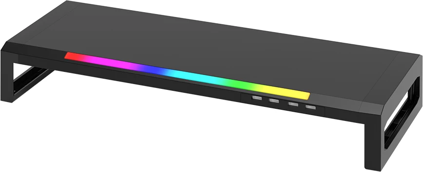 Stand monitori Marvo DZ-01 me RGB, 4x USB hub, 520×198×80 mm, i zi