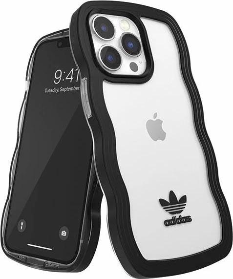 Mbështjellës Adidas OR Wavy Case për iPhone 13/13 Pro, 6.1", silikoni, zi-transparente