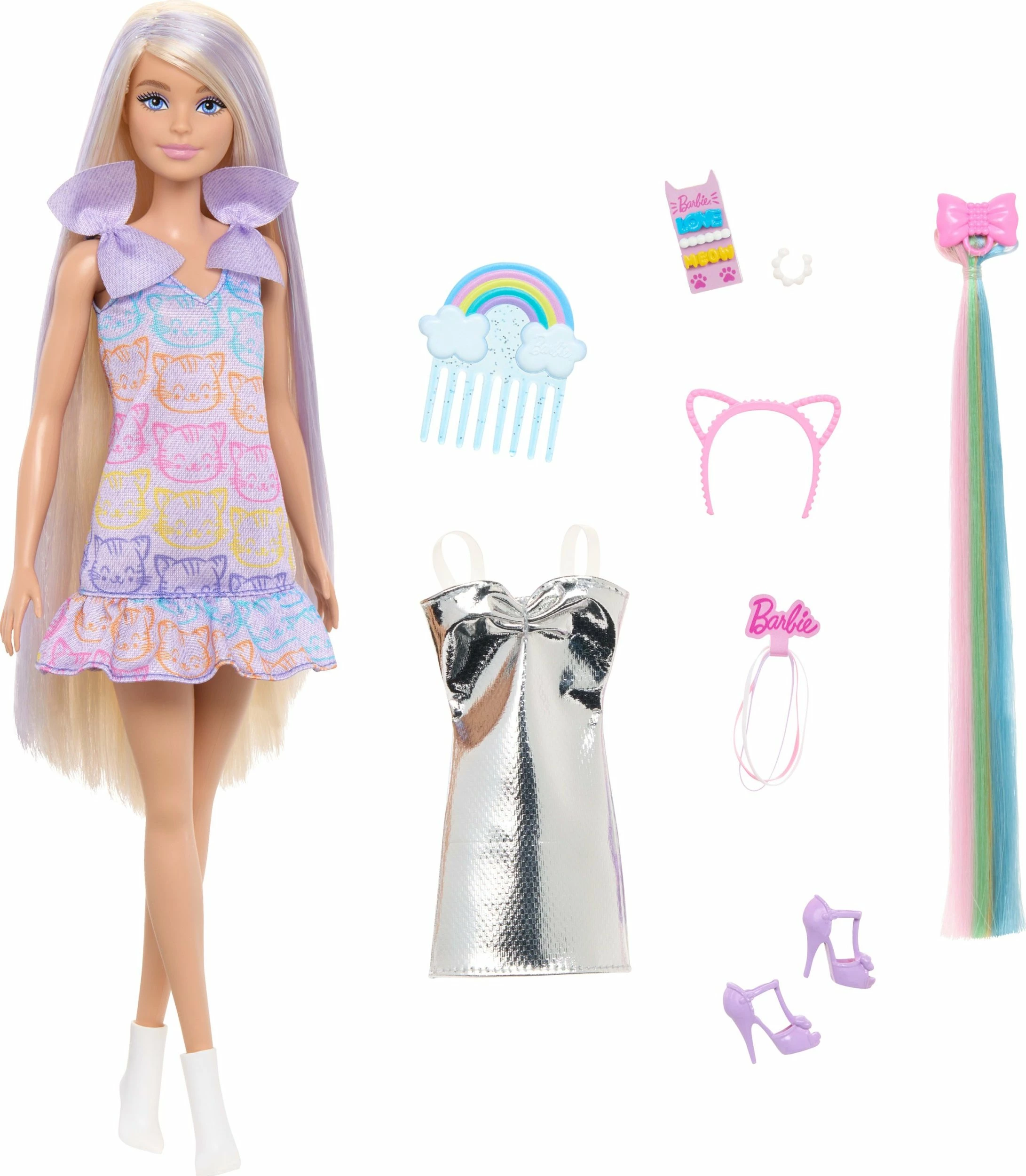 Kukull Barbie Mattel Hair Play JCT72 me aksesorë stilimi, flokë bionde