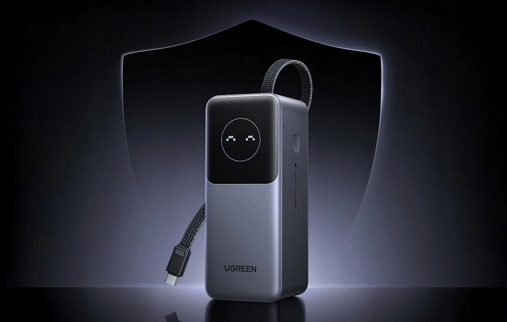 Powerbank Ugreen PB723 20000mAh 130W me USB-A + 2xUSB-C (55365B), gri