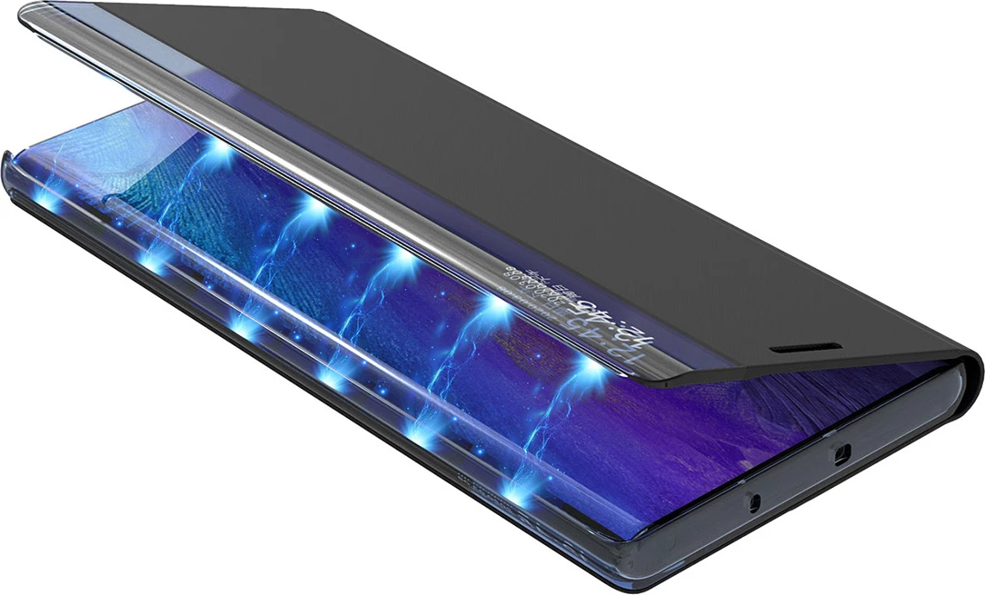 Mbështjellës Hurtel New Sleep Case për Samsung Galaxy A24 4G, me kapak dhe qëndrim, e zezë