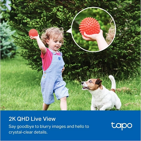 Kamerë sigurie TP-Link Tapo C425 + panel solar A201, 2K QHD, Wi‑Fi, IP66, e bardhë