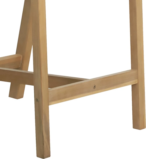 Tavolinë me karrige Bravo-Luciana, 7 copë, dru akacie dhe pëlhurë bezhë, 130x70x90 cm