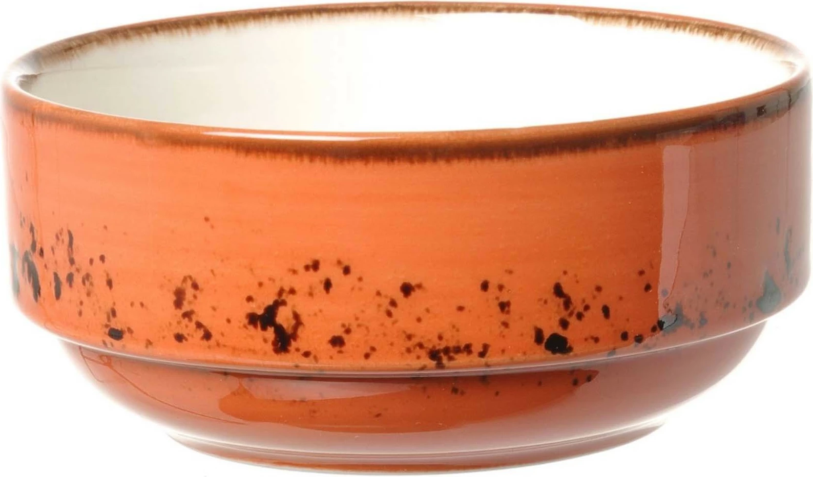 Tas porcelani Fine Dine Dahlia, 400 ml, Ø120 mm, i grumbullueshëm, portokalli, set 6 copë