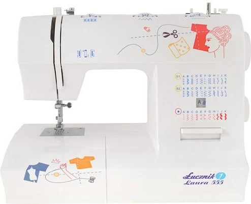 Makine qepëse Łucznik Laura 555, mekanike, e bardhë