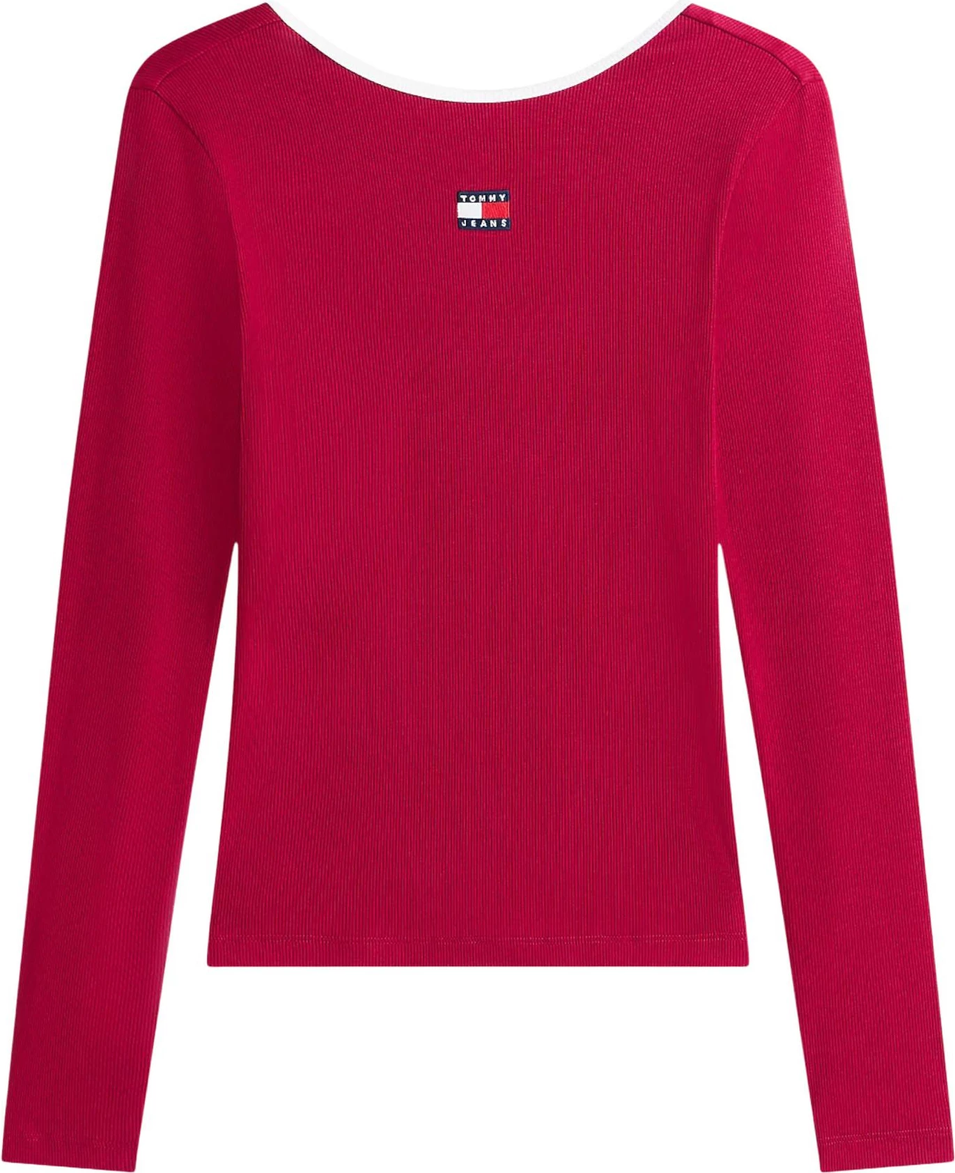 Maicë me mëngë të gjata Tommy Hilfiger Jeans DW0DW21839 për femra, bordo [Madhësia: S]