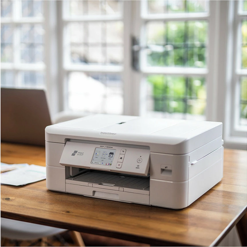 Printer multifunksional Brother DCP-J1800DW, Inkjet, Print & Cut, A4/A5, Wi‑Fi, Duplex, i bardhë