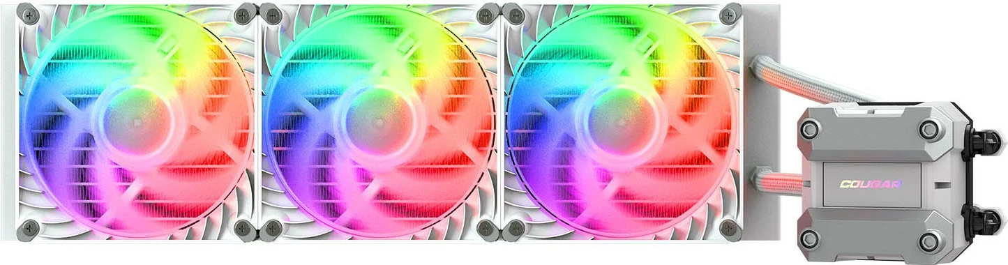 Ftohës uji për CPU Cougar Poseidon Ultra 360, ARGB, bardhë