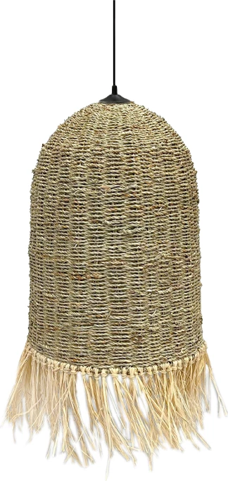 Llambë tavani Tulum, kashtë deti natyrale, 42x42x71cm