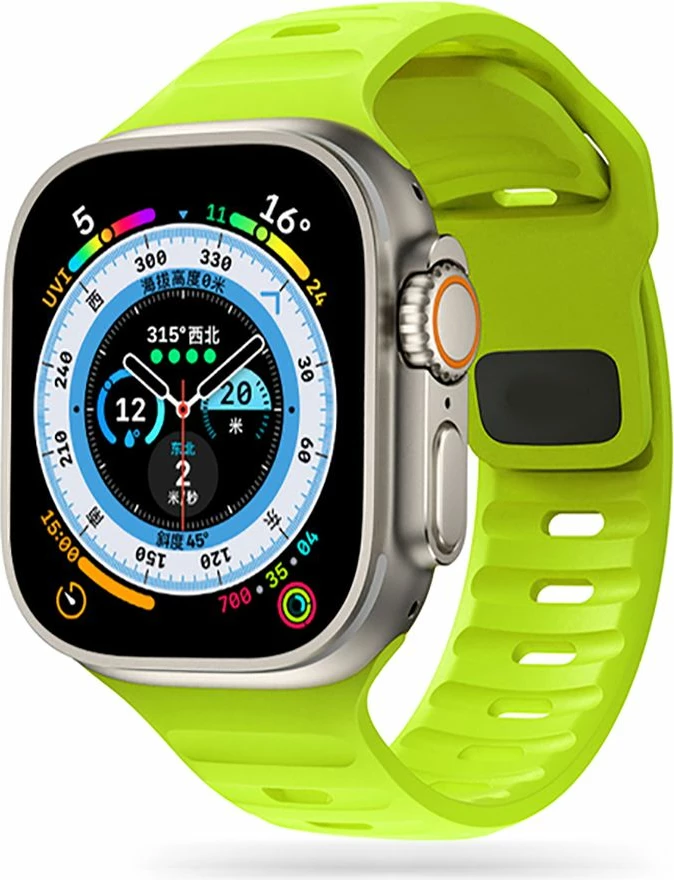 Rrip sportiv Tech-Protect IconBand Line për Apple Watch 4/5/6/7/8/9/SE/Ultra 1/2 (42/44/45/49 mm), lime