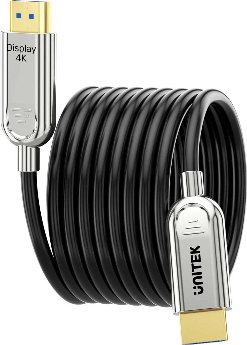 Kabel HDMI optik Unitek 2.0 AOC 4K 60Hz 40m silver-black