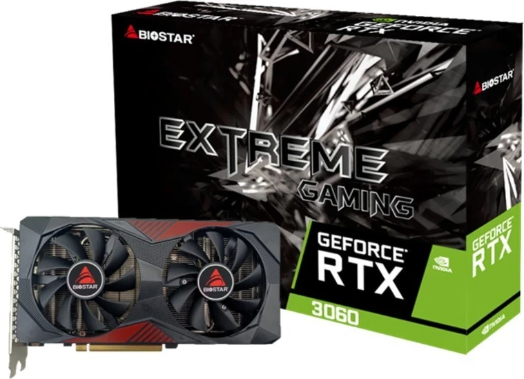 Kartë grafike BIOSTAR GeForce RTX 3060, 12GB