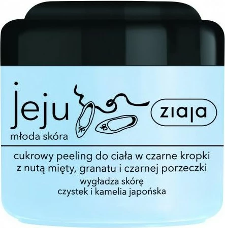 Peeling për trup Ziaja Jeju Sugar me pika të zeza për femra 200ml