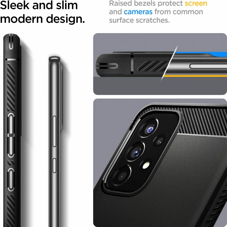 Mbështjellës Spigen Rugged Armor për Samsung Galaxy A53 5G, i zi
