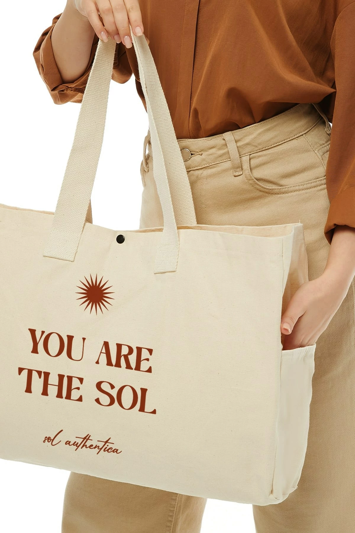 Torbë tote Zoozie Bags, krem, 2198