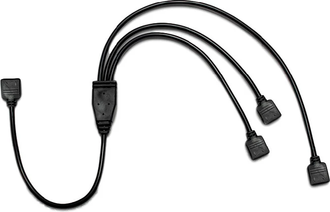 Shpërndarës RGB 3-fish Inter-Tech, 480 cm, i zi