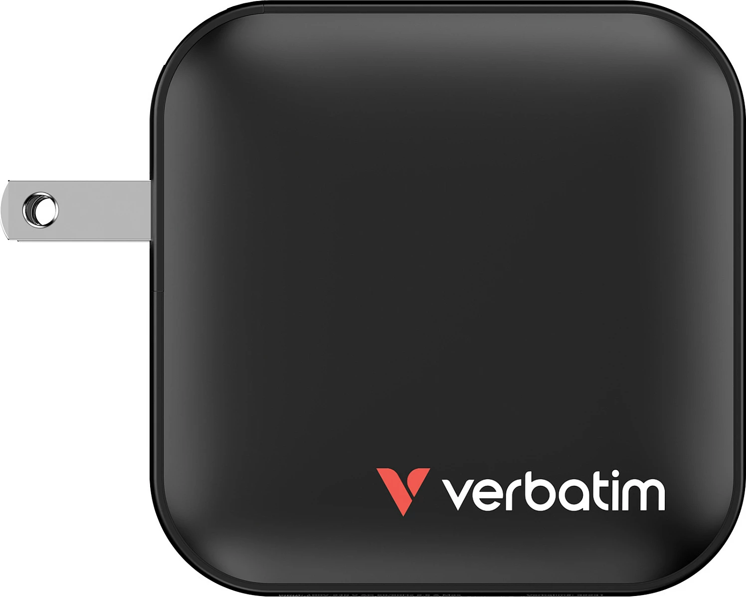 Karikues Verbatim Mini GaN 100W, 4 porta (3x USB-C PD, 1x USB-A QC), adaptorë EU/UK/US, i zi