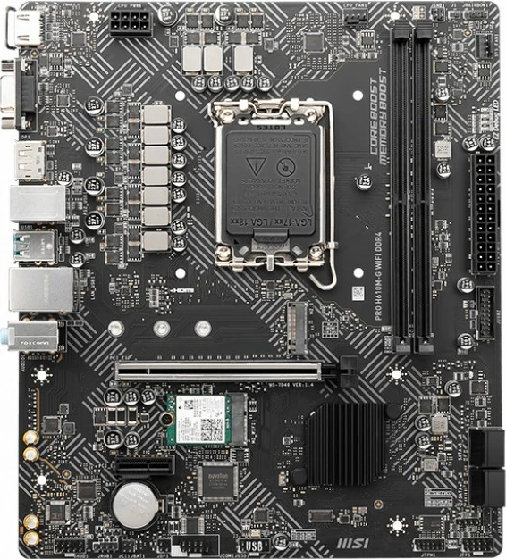 Pllakë amë MSI PRO H610M-G WIFI DDR4, Socket LGA 1700, micro ATX, e zezë