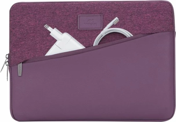 çantë laptopi RIVACASE 7903, 13.3", xhep me zinxhir, lëkurë artificiale, e kuqe