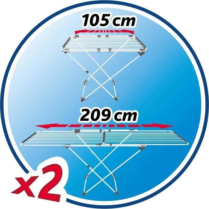 Tharëse për rroba Vileda Doble, e bardhë