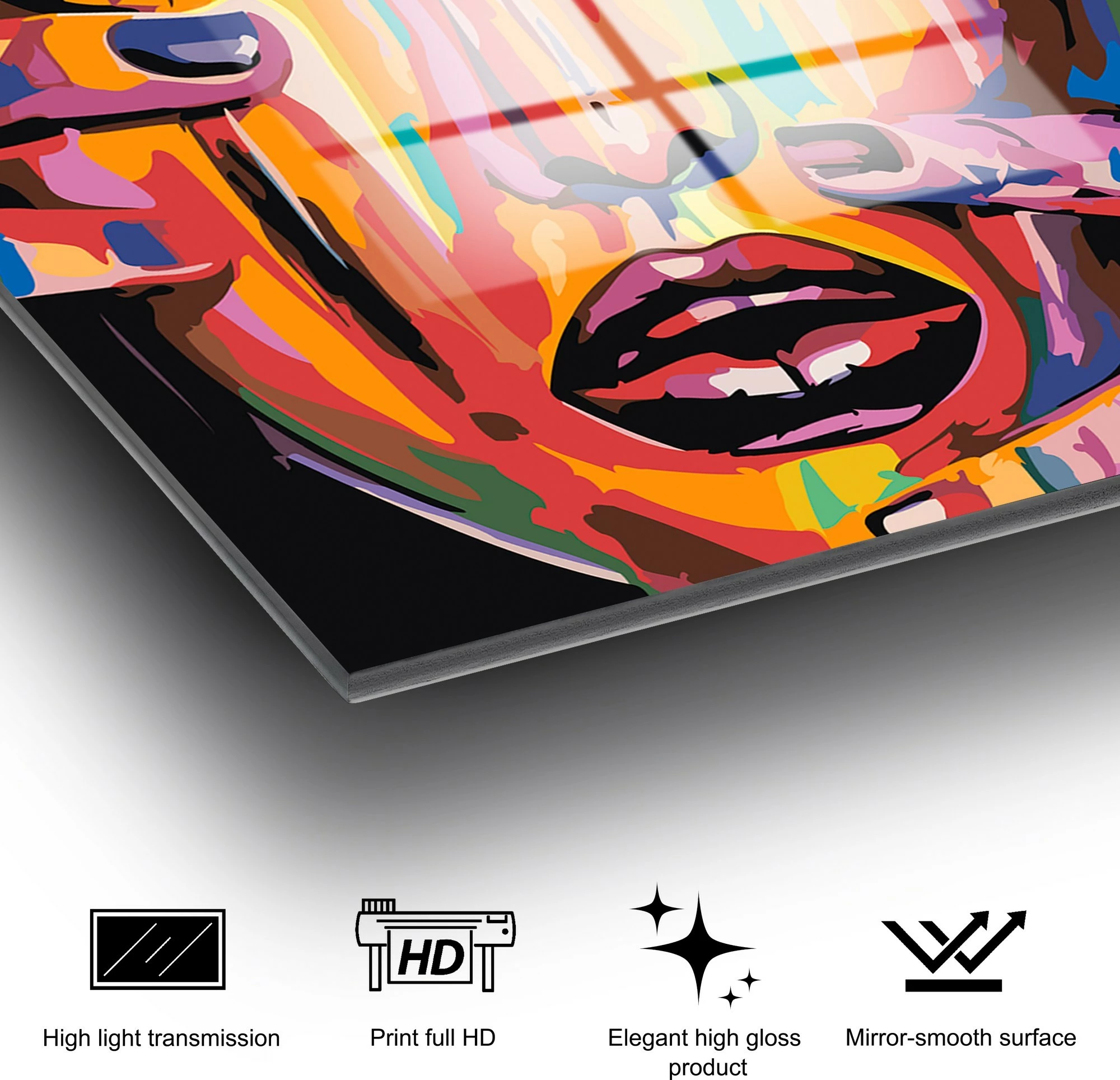 Pikturë dekorative prej xhami të temperuar (3 copë), Wallity, UV-852, 50x50cm