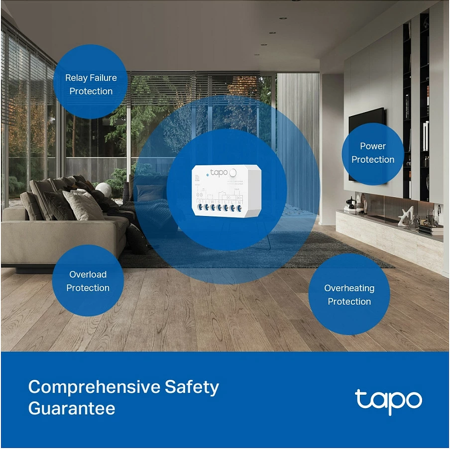 Aktuator switching TP-Link Tapo S110E(UN), 7 kanale, 150 W, 2.4 GHz, i bardhë