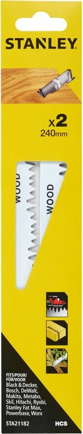 Rezilë për sharrë Fox Tail Stanley STA21182 240 mm, 2 copë
