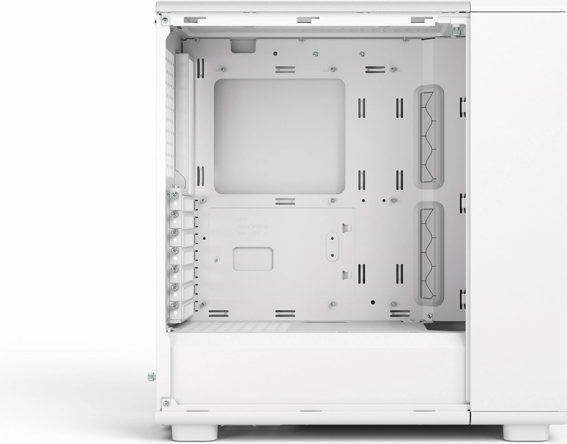 Kasë Fractal Design Epoch TG Clear Tint (FD-C-EPO1A-03), Midi Tower ATX/mATX/Mini-ITX, 3x Momentum 12 fans, e bardhë