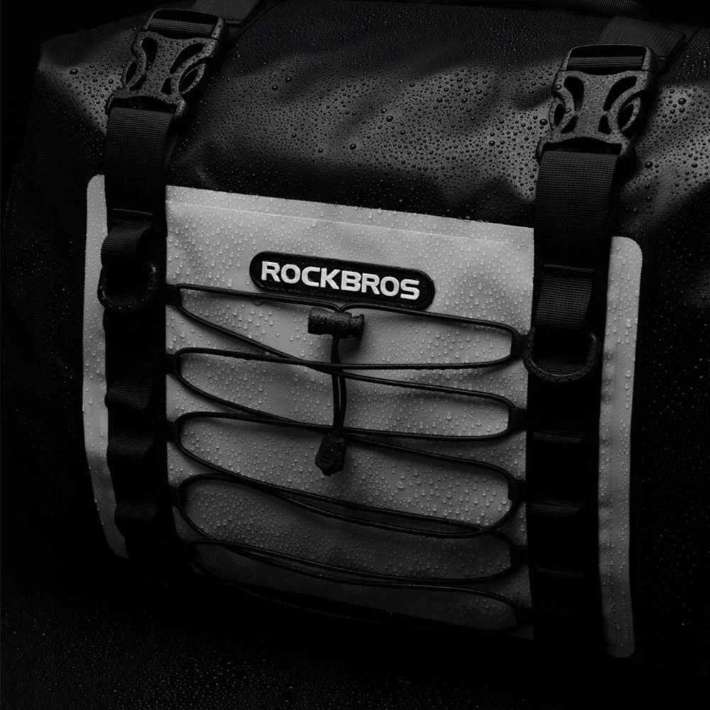 Çantë motoçiklete Rockbros AS-010BGR, 60L, PVC, Gri, e papërshkueshme nga uji