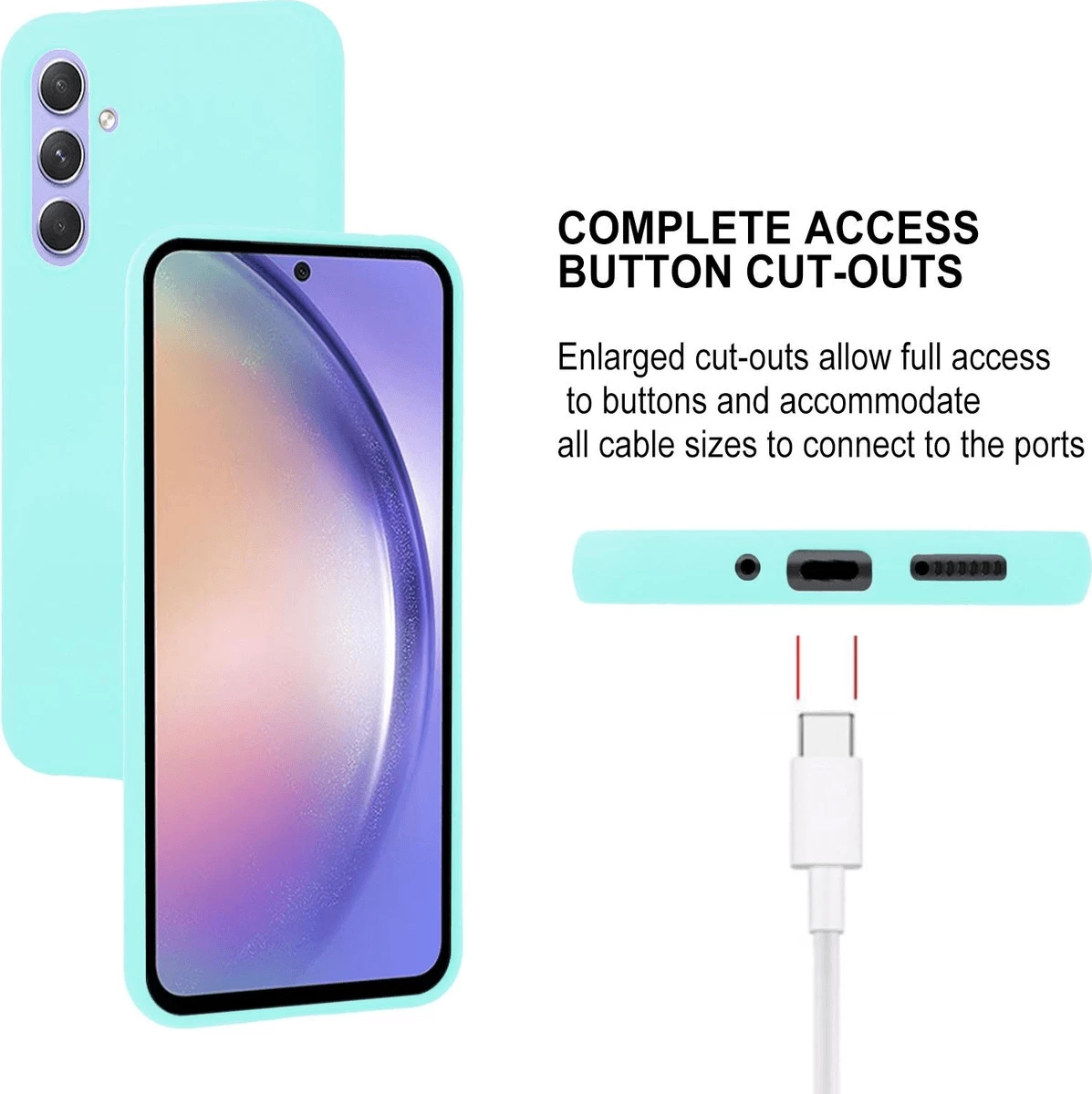 Mbështjellës Goospery 17680 Soft Feeling silikoni për Samsung Galaxy A54, mint