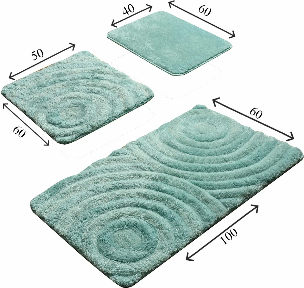 Set tapetash për banjo (3 copë), Mijolnir, Wave, ngjyrë mint