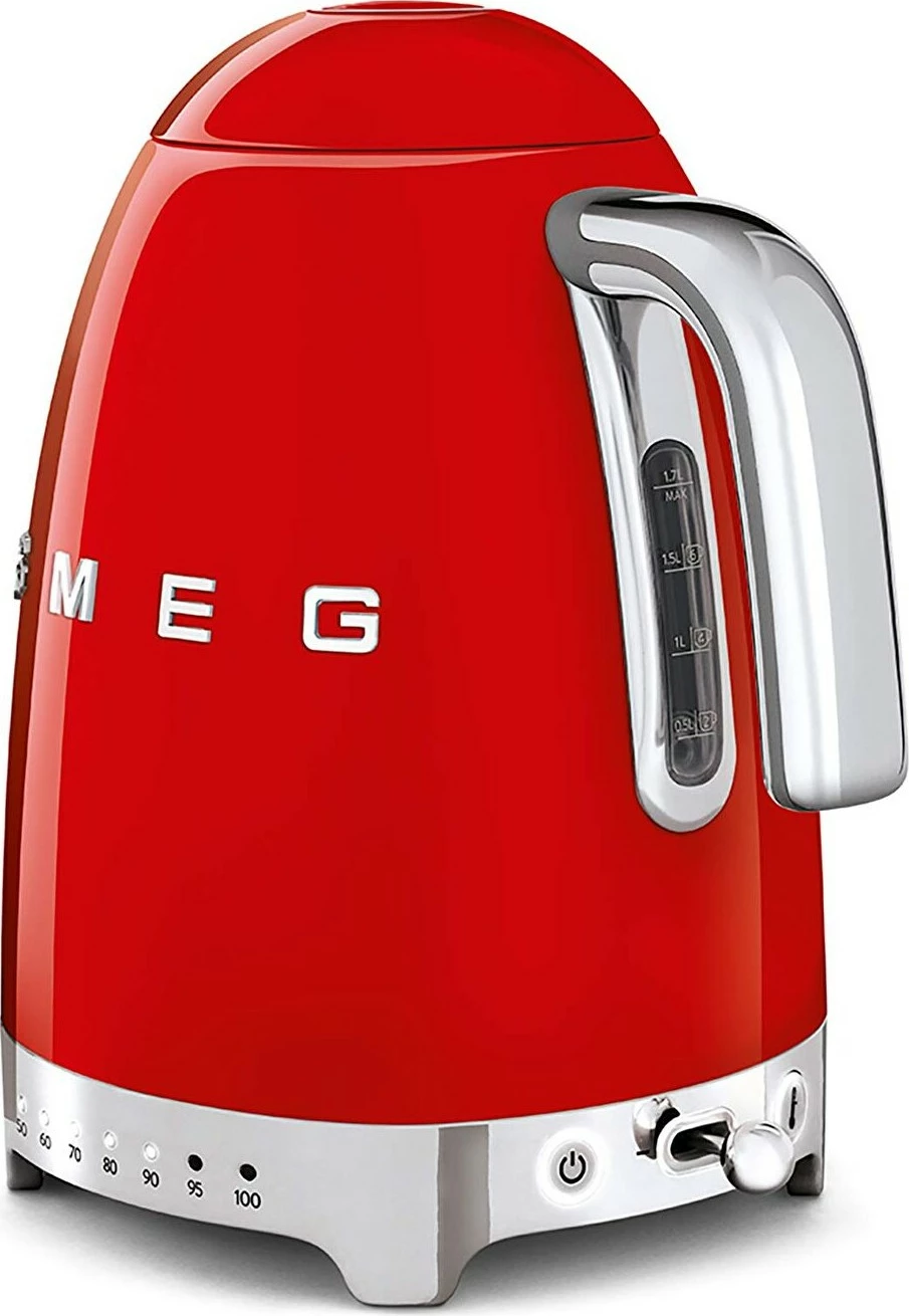 Ibrik elektrik SMEG KLF04RDEU, 1.7L, stil retro, e kuqe