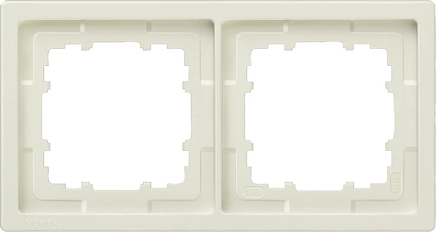 Kornizë dyfishe Siemens DELTA style 5TG1322, 153x82mm, titan e bardhë