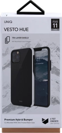 Mbështjellës UNIQ Vesto Hue për iPhone 11 Pro, zi dhe bardhë