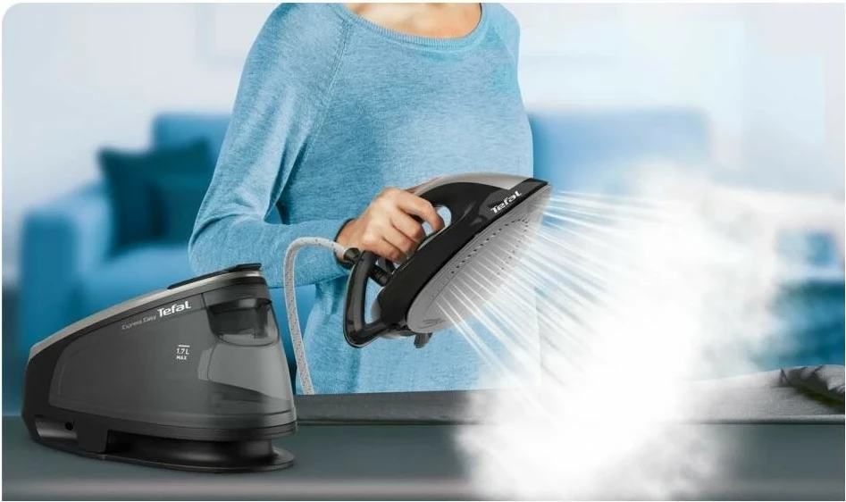 Hekur me avull Tefal Express Easy SV6140, 2400W, rezervuar 1.7L, i zi