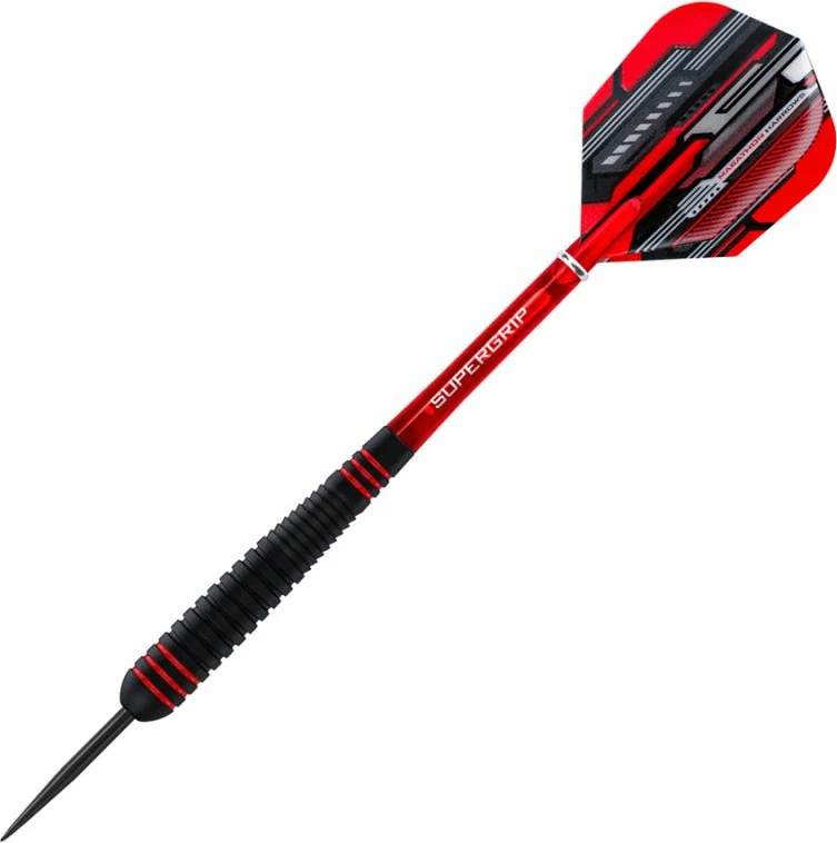 Shigjeta steeltip Harrows, të zeza e të kuqe [Pesha: 22 g]