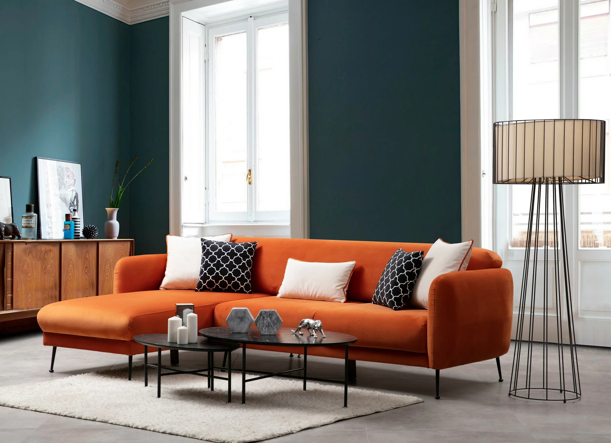 Kënd-sofë krevati Atelier del Sofa, Sevilla kënd majtas (Chl+3R), portokalli