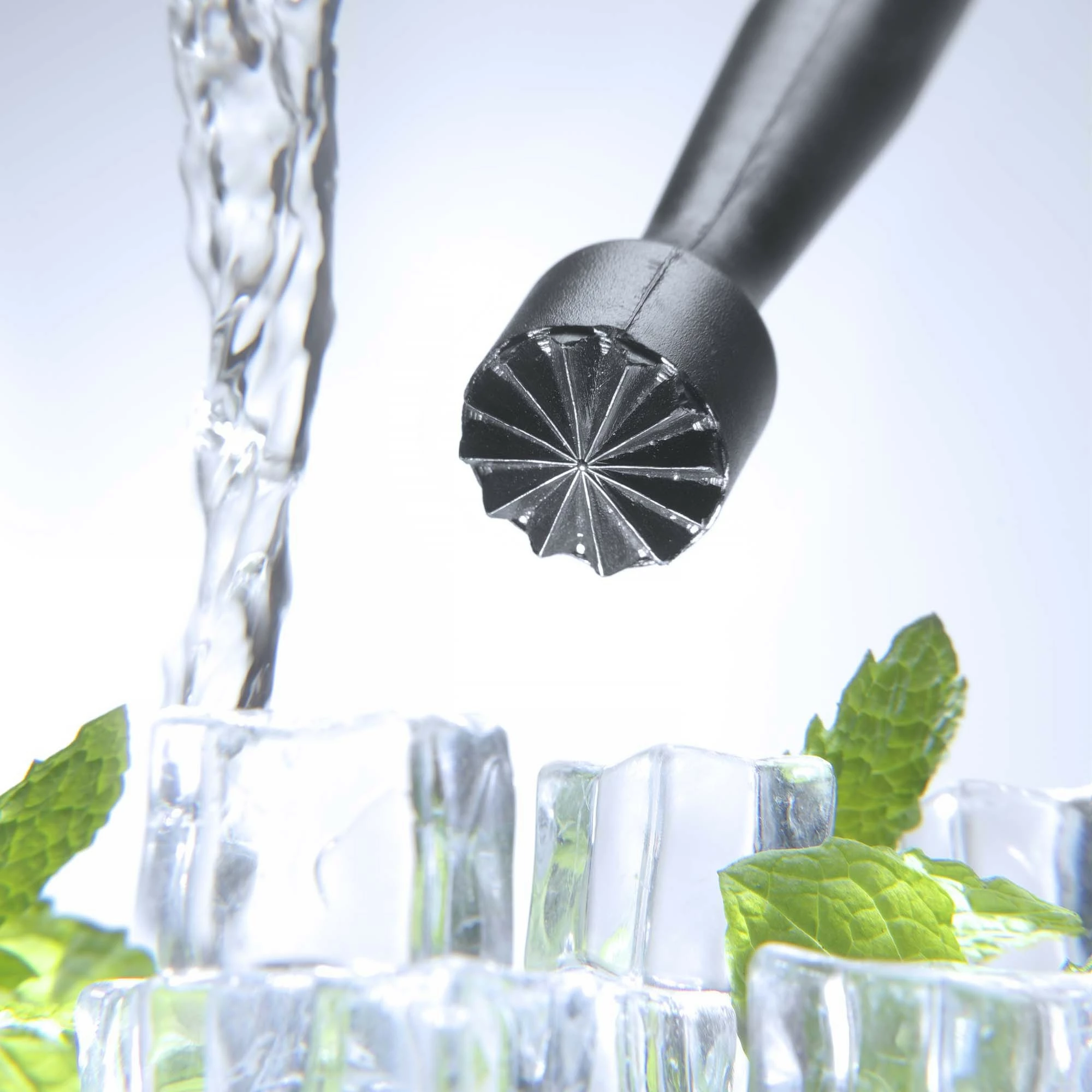 Shtypës koktejesh Bar Up i profilizuar në formë ylli Ø34×207 mm ABS, i zi