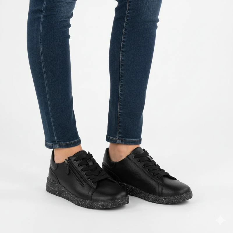 Këpucë me taka Jezzi 138, të zeza