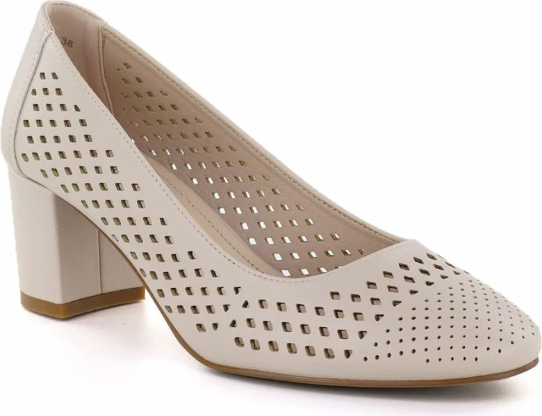 Këpucë me takë Sergio Leone PB848, bezhë