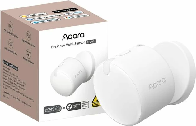 Sensor prezence AQARA FP300 5-në-1 Thread/Zigbee mmWave + PIR, i bardhë