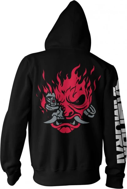 Duks me kapuç Jinx Cyberpunk 2077 Biggest Fan zip-up, XL, e zezë