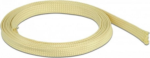 Mbrojtës i gërshetuar për kabllo DeLOCK Aramid 2 m x 10 mm, -170–250°C, i verdhë