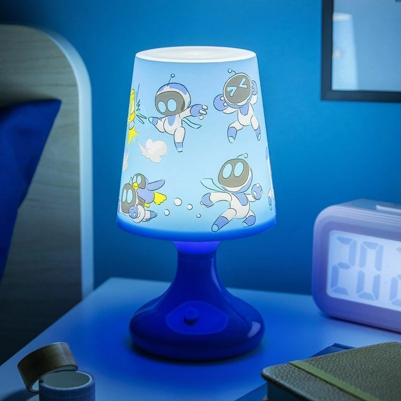 Lampë tavoline Paladone Astro Bot 18.5 cm, me ndërrim ngjyrash, 3xAA, blu