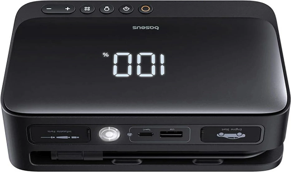 Jump starter, power bank, kompresor ajri Baseus Super Energy BS-CH013, 6000mAh, e zezë