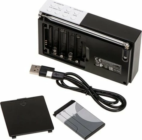 Radio digjitale PLL Adler AD 1908 AM/FM, Bluetooth 5.0, USB/SD, 20 memorje stacionesh, bateri 800 mAh, e bardhë