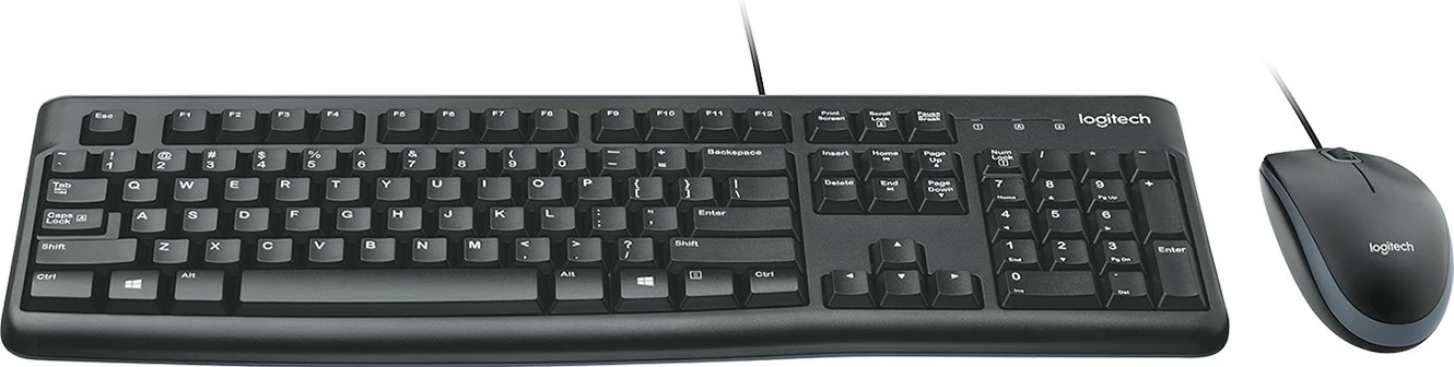 Set maus dhe tastierë Logitech Desktop MK120, USB, QWERTZ, e zezë